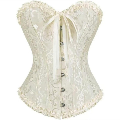 Halloween Ladies' Bustier Top Renaissance Corset Lace Push up Bodyshaper Top with Adjustable Fit for Women'S Fashion Night Out Bodysuit Womenswear