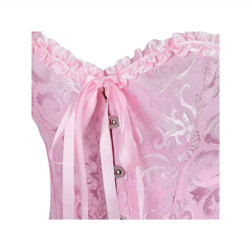 Halloween Ladies' Bustier Top Renaissance Corset Lace Push up Bodyshaper Top with Adjustable Fit for Women'S Fashion Night Out Bodysuit Womenswear