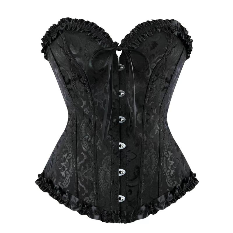 Halloween Ladies' Bustier Top Renaissance Corset Lace Push up Bodyshaper Top with Adjustable Fit for Women'S Fashion Night Out Bodysuit Womenswear