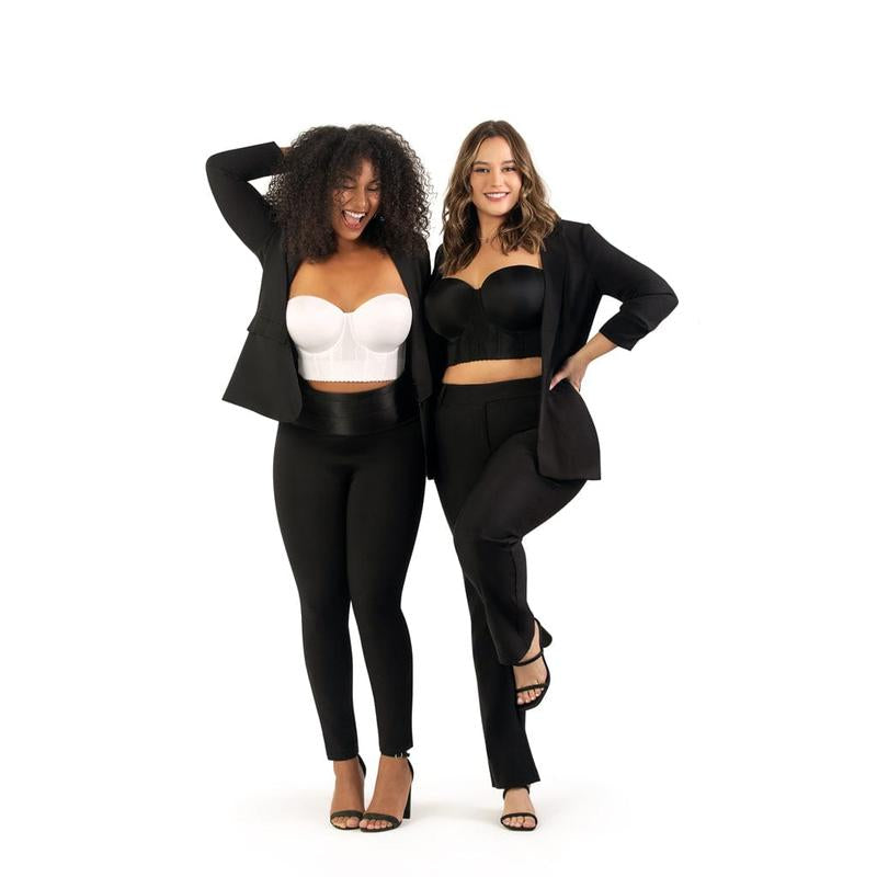 PARFAIT Elissa P50116 Women'S Non-Slip Full Bust and Full Figure Supportive Seamless Foam Padded Strapless Longline Bra and Bustier Top