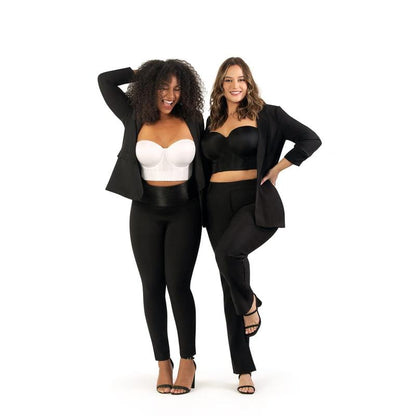 PARFAIT Elissa P50116 Women'S Non-Slip Full Bust and Full Figure Supportive Seamless Foam Padded Strapless Longline Bra and Bustier Top