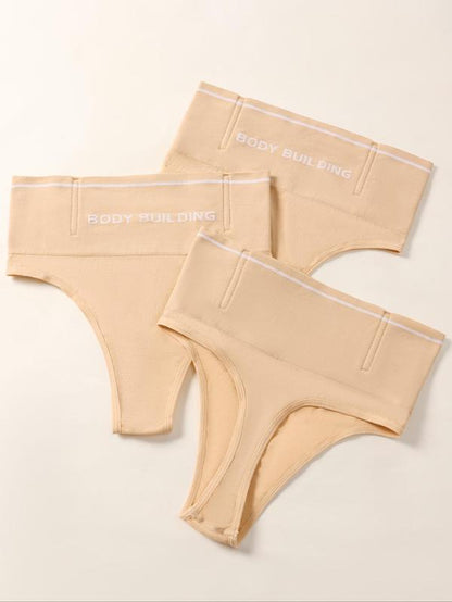 Women'S Letter Print High Waist Shapewear Thong, Tummy Control Butt Lifting Shaper, Women'S Shapewear Bottoms for All Seasons, Underwear for Women