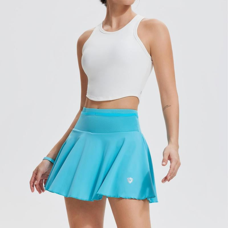 AFZ Women'S Pleated Tennis Skirts 2025 Flowy High Waisted Lightweight Athletic Golf Skorts with Shorts Pockets, Spring Female Design