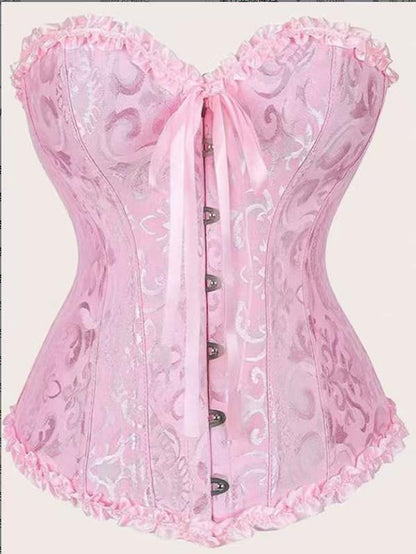 Halloween Ladies' Bustier Top Renaissance Corset Lace Push up Bodyshaper Top with Adjustable Fit for Women'S Fashion Night Out Bodysuit Womenswear