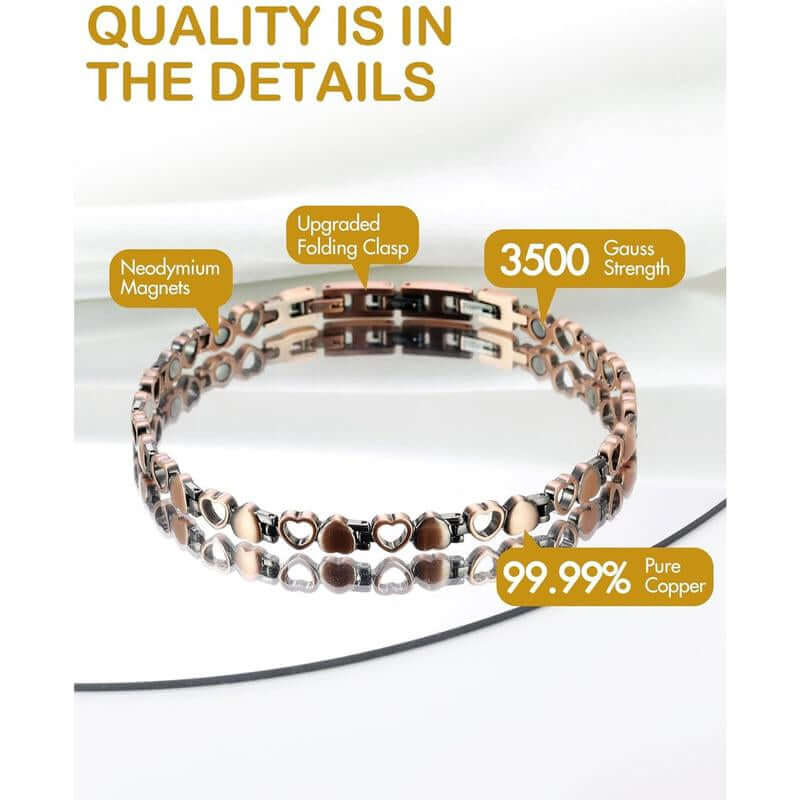 Jecanori Magnetic Copper Anklets for Women Copper Ankle Bracelet for Women 99.99% Pure Copper with Magnets for Feet & Ankles (X Shape) Fashionable Jewelry Trendy Fashionable Accessories