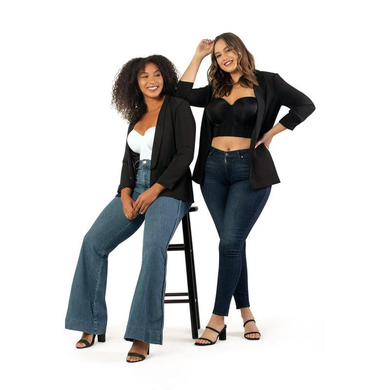 PARFAIT Elissa P50116 Women'S Non-Slip Full Bust and Full Figure Supportive Seamless Foam Padded Strapless Longline Bra and Bustier Top