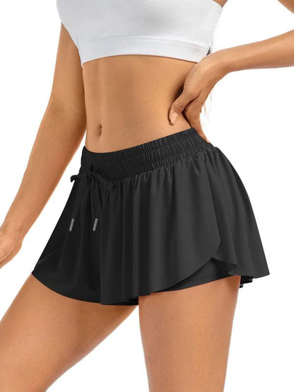 Flowy Athletic Shorts for Women Workout Running Gym Yoga Tennis Skirt Butterfly Skort with Pockets Cute Comfy Lounge Spandex Sweat Pants Teen Girls Trendy Clothes Casual Summer Outfits