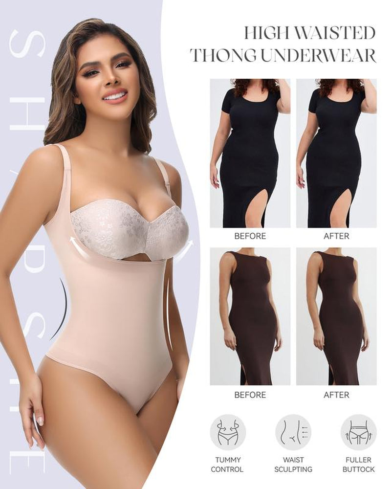 SHAPSHE Tummy Control Thong Shapewear for Women
