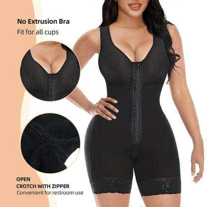 YIANNA Fajas Colombianas Shapewear for Women Tummy Control Full Shapewear Butt Lifter with Zipper Crotch