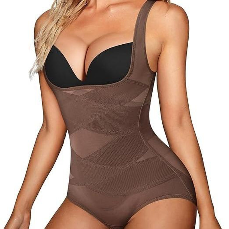 Women Tummy Control Bodysuit Faja Body Shaper Waist Trainer Snatched Corset Body Suit