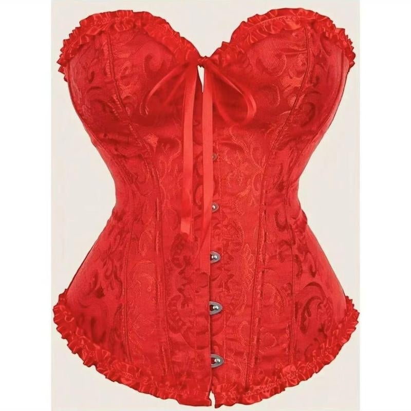 Halloween Ladies' Bustier Top Renaissance Corset Lace Push up Bodyshaper Top with Adjustable Fit for Women'S Fashion Night Out Bodysuit Womenswear