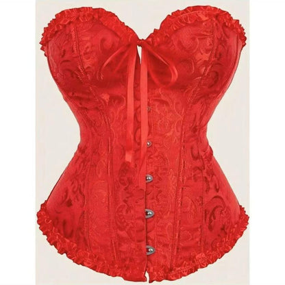 Halloween Ladies' Bustier Top Renaissance Corset Lace Push up Bodyshaper Top with Adjustable Fit for Women'S Fashion Night Out Bodysuit Womenswear