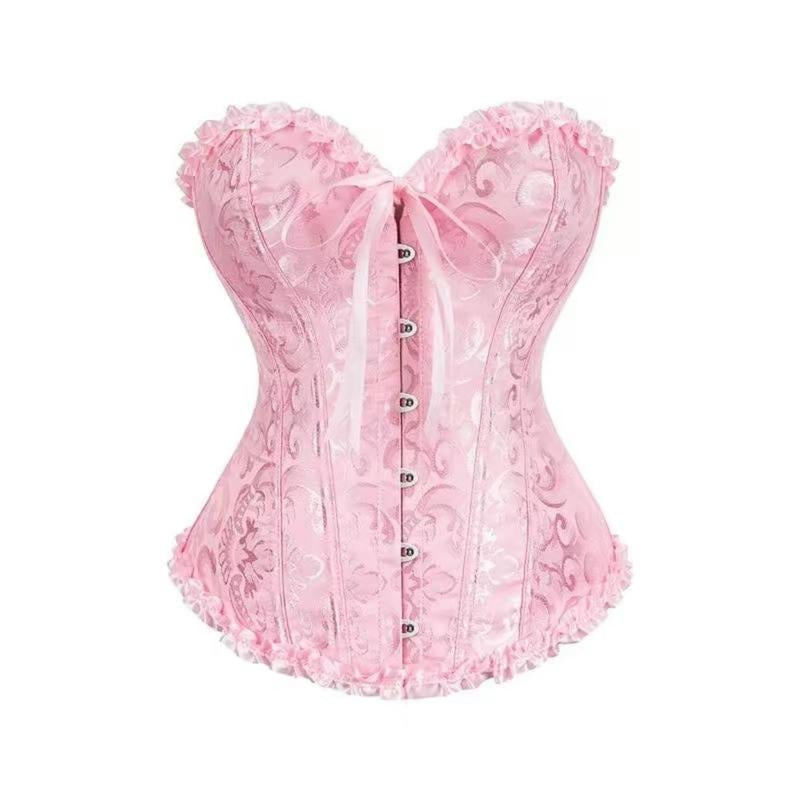 Halloween Ladies' Bustier Top Renaissance Corset Lace Push up Bodyshaper Top with Adjustable Fit for Women'S Fashion Night Out Bodysuit Womenswear