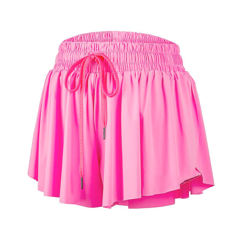 Flowy Athletic Shorts for Women Workout Running Gym Yoga Tennis Skirt Butterfly Skort with Pockets Cute Comfy Lounge Spandex Sweat Pants Teen Girls Trendy Clothes Casual Summer Outfits