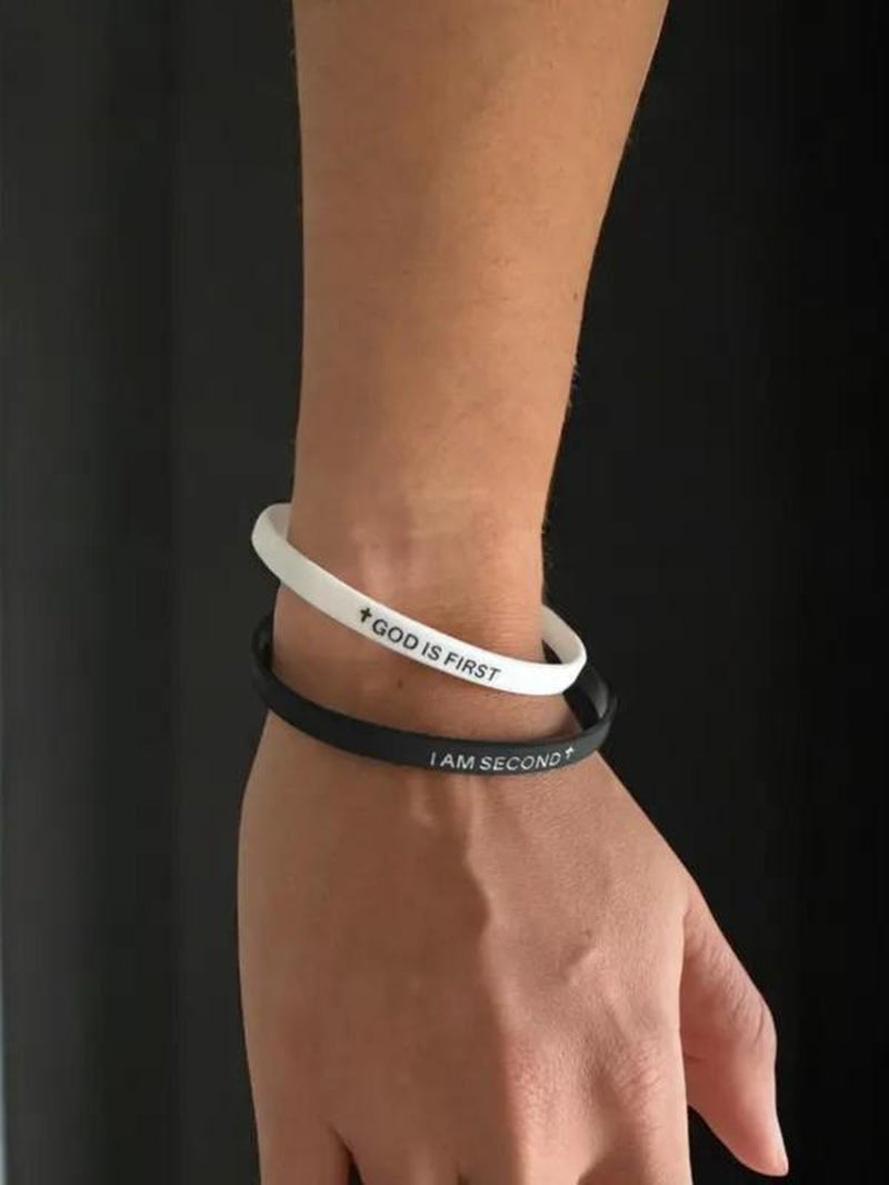 Silicone Wristband, Fashionable Wristband for Women & Men, Trendy All-Match & Exquisite Jewelry for Birthday Gift