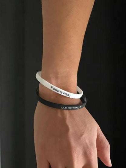 Silicone Wristband, Fashionable Wristband for Women & Men, Trendy All-Match & Exquisite Jewelry for Birthday Gift