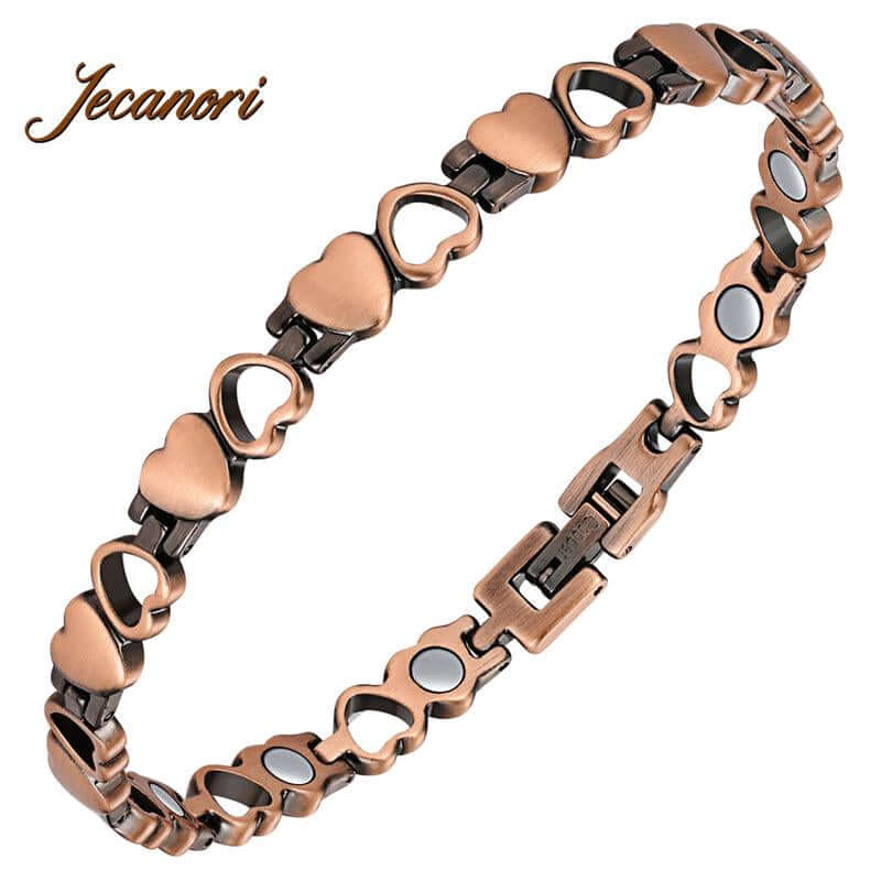 Jecanori Magnetic Copper Anklets for Women Copper Ankle Bracelet for Women 99.99% Pure Copper with Magnets for Feet & Ankles (X Shape) Fashionable Jewelry Trendy Fashionable Accessories