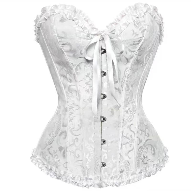Halloween Ladies' Bustier Top Renaissance Corset Lace Push up Bodyshaper Top with Adjustable Fit for Women'S Fashion Night Out Bodysuit Womenswear