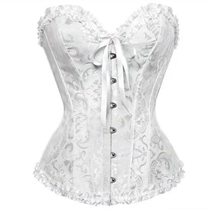 Halloween Ladies' Bustier Top Renaissance Corset Lace Push up Bodyshaper Top with Adjustable Fit for Women'S Fashion Night Out Bodysuit Womenswear