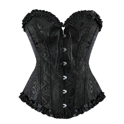 Halloween Ladies' Bustier Top Renaissance Corset Lace Push up Bodyshaper Top with Adjustable Fit for Women'S Fashion Night Out Bodysuit Womenswear