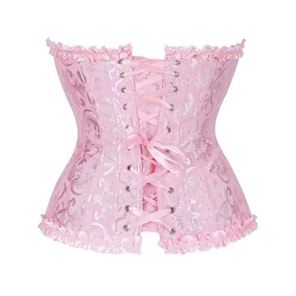 Halloween Ladies' Bustier Top Renaissance Corset Lace Push up Bodyshaper Top with Adjustable Fit for Women'S Fashion Night Out Bodysuit Womenswear
