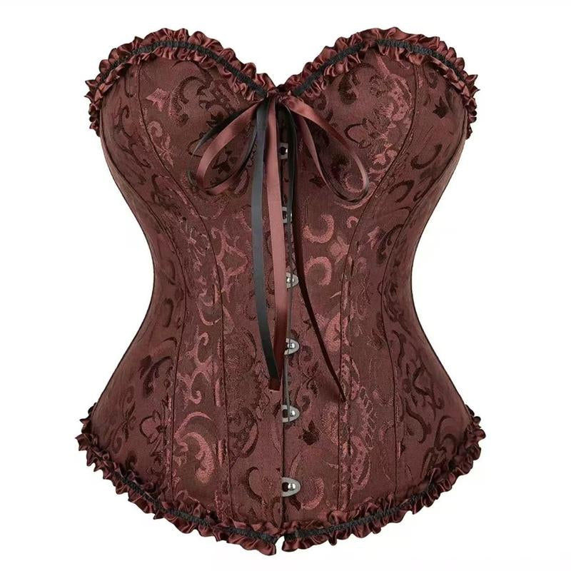 Halloween Ladies' Bustier Top Renaissance Corset Lace Push up Bodyshaper Top with Adjustable Fit for Women'S Fashion Night Out Bodysuit Womenswear