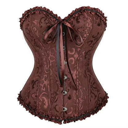 Halloween Ladies' Bustier Top Renaissance Corset Lace Push up Bodyshaper Top with Adjustable Fit for Women'S Fashion Night Out Bodysuit Womenswear
