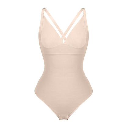 Feelingirl Thong Bodysuit for Women Backless Shapewear Mesh Shapewear Fabric Womenswear Comfort