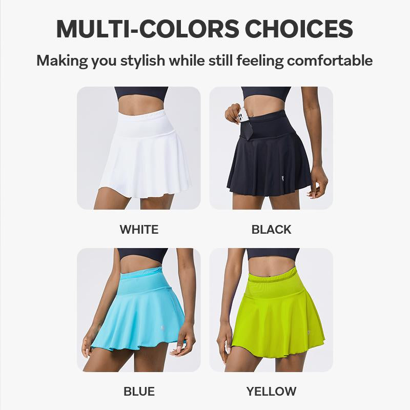 AFZ Women'S Pleated Tennis Skirts 2025 Flowy High Waisted Lightweight Athletic Golf Skorts with Shorts Pockets, Spring Female Design