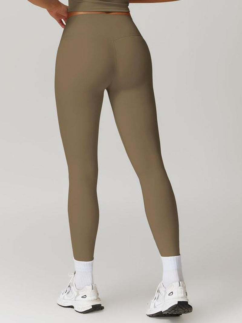 Women'S High Waisted Sports Leggings, Solid Color Skinny Pants, High Stretch Yoga Leggings, Ladies Sportswear for Indoor Outdoor Wear, Yoga Pants Women