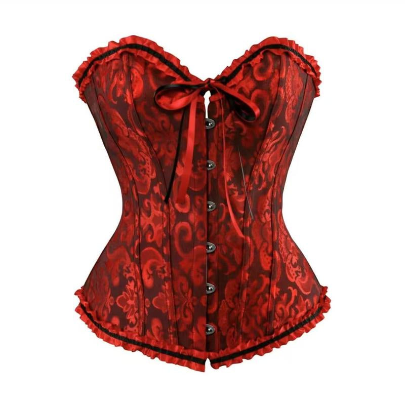 Halloween Ladies' Bustier Top Renaissance Corset Lace Push up Bodyshaper Top with Adjustable Fit for Women'S Fashion Night Out Bodysuit Womenswear