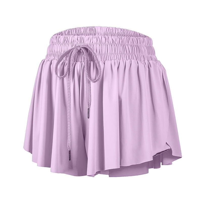 Flowy Athletic Shorts for Women Workout Running Gym Yoga Tennis Skirt Butterfly Skort with Pockets Cute Comfy Lounge Spandex Sweat Pants Teen Girls Trendy Clothes Casual Summer Outfits