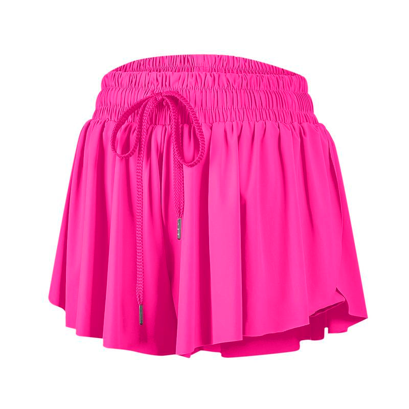 Flowy Athletic Shorts for Women Workout Running Gym Yoga Tennis Skirt Butterfly Skort with Pockets Cute Comfy Lounge Spandex Sweat Pants Teen Girls Trendy Clothes Casual Summer Outfits