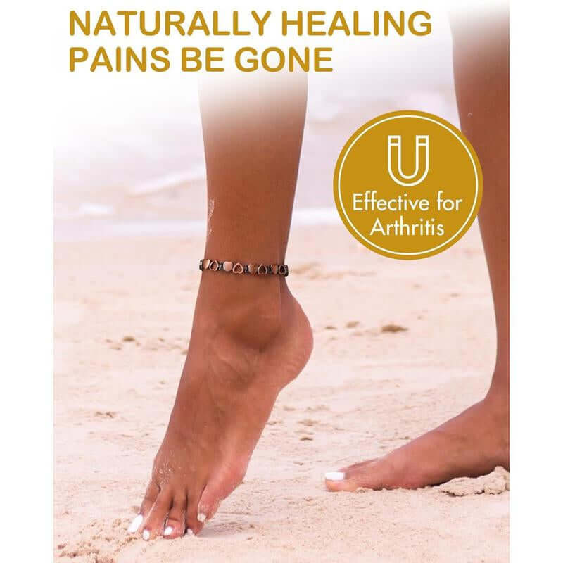 Jecanori Magnetic Copper Anklets for Women Copper Ankle Bracelet for Women 99.99% Pure Copper with Magnets for Feet & Ankles (X Shape) Fashionable Jewelry Trendy Fashionable Accessories