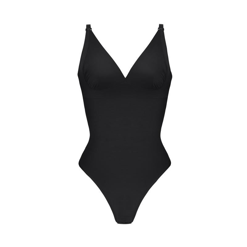 Feelingirl Thong Bodysuit for Women Backless Shapewear Mesh Shapewear Fabric Womenswear Comfort