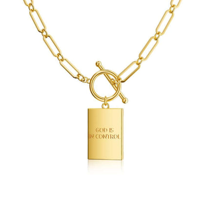 Tewiky Charm Outdoorfun Cross Choker Necklace for Women, Back Engraved with Jesus’ Blessing Message Thick Chunky Paperclip Chain Hip Hop Necklace Unisex Jewelry,Cuban Link Chain for Women Trendy Fashion Jewelry Gifts